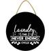 Eveokoki 11 Laundry The Never Ending Cycle Sign Laundry Room Decor Laundry Room Wooden Sign Funny Sign Wall Plaque Rustic Farmhouse Laundry Rules Hanging Decor for Bathroom