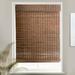MOOD Custom Bamboo Shades | RUSTIC | Cordless Designer Natural Woven Wood Roman Shades for Windows | Rustic Walnut (Great Privacy) | 34 W X 72 H