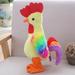 Christmas Gift! Feltree Squish Plush Stuff Toys Super Soft Clearance Robot Chicken Pet Toys Electronic Screaming Rooster Electric Funny Dance Sing Soft Plush Toy Music Animal For Kids Gift Yellow