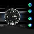 TENCE 1X Universal Luminous Diamond Quartz Analog Watch Stick On Car Clock Accessories