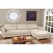 Agnew Contemporary Beige Fabric Right Facing Sectional Sofa