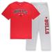 Men's Concepts Sport Red/Heather Gray Chicago Bulls Big & Tall T-Shirt and Pajama Pants Sleep Set