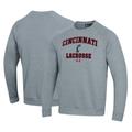Men's Under Armour Gray Cincinnati Bearcats Lacrosse All Day Arch Fleece Pullover Sweatshirt