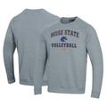 Men's Under Armour Gray Boise State Broncos Volleyball All Day Arch Fleece Pullover Sweatshirt