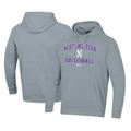 Men's Under Armour Gray Northwestern Wildcats Volleyball All Day Arch Fleece Pullover Hoodie