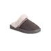 Women's Dawn Suede Scuff Slipper by Muk Luks® by MUK LUKS in Frost Grey (Size 9 M)