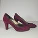 Coach Shoes | Coach Purple Burgundy Suede Heels 6 | Color: Purple/Silver | Size: 6