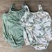 Jessica Simpson Shirts & Tops | Baby Girl Tank-Top Onesies 3-6 Months | Jessica Simpson | Color: Green/White | Size: 3-6mb