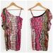 Jessica Simpson Dresses | Jessica Simpson Red Print One Shoulder Mini Dress Size Large | Color: Pink/Red | Size: L