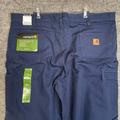 Carhartt Pants | Carhartt Mens Loose Fit Canvas Carpenter Jeans Straight Leg Pants Blue 44x32 | Color: Blue | Size: 44