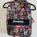 Disney Bags | Disneyland Resort Disney Mickey Mouse Unique Many Faces Pockets Unisex Backpack | Color: Black/Red | Size: 15 1/2 By 4 1/2