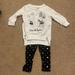 Disney Matching Sets | Baby Girl Disney Junior Minnie And Mickey Sweatshirt Outfit. Size 12m | Color: Black/White | Size: 12mb