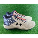 Under Armour Shoes | Men's Under Armour Yard Usa Mid Football Cleats 3024387 100 Size 10.5 Rare | Color: Gray | Size: 10.5