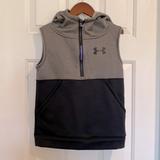 Under Armour Shirts & Tops | Girls Under Armour Fleece Vest Pullover, Size S | Color: Black/Gray | Size: Sg