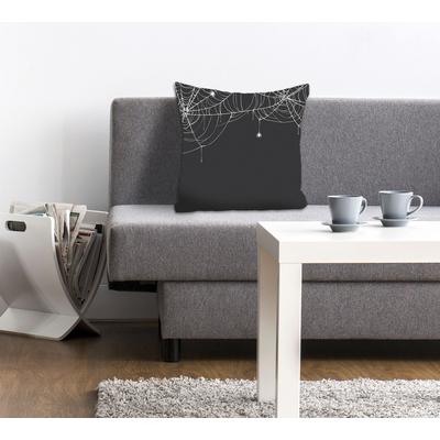 Dekokissen QUEENCE "Spiderman", grau (grau, bedruckt), B:40cm L:40cm, Polyester, Dekokissen_Sitzkissen_Kissenhüllen, Kissenhülle ohne Füllung, 1 Stück Image