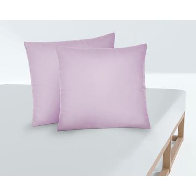Kissenbezug BIBERNA "Michi Feinjersey mit Reißverschluss", lila (viola), B:40cm L:40cm, Feinjersey, Obermaterial: 100% Baumwolle, Kissenbezüge, verschiedene Größen, Feinjersey Kissenhülle aus 100% Baumwolle Image