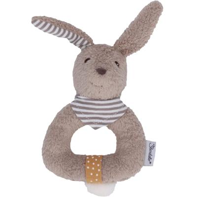 Greifling STERNTALER "Hase Happy", grau, Greifspielzeug, KinderL:13cm, Polyester, Baumwolle, mit Rassel, L:13cm