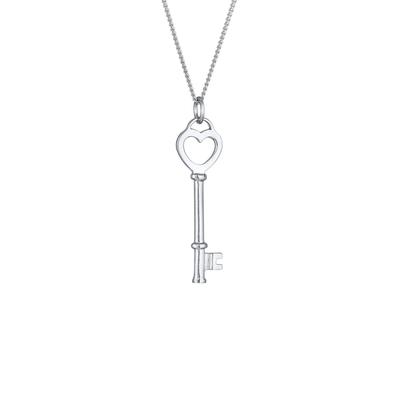 Elli Schlüssel Herz Liebesschlüssel 925 Silber silberfarben Damen Image