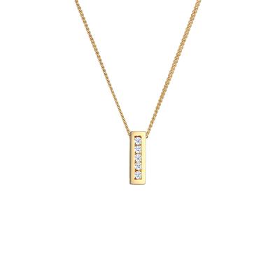 Elli DIAMONDS - Klassisch Elegant Diamant (0.075 ct.) 585 Gelbgold Ketten 1 ct Damen