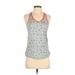 Nike Active Tank Top: Gray Color Block Activewear - Women's Size Small