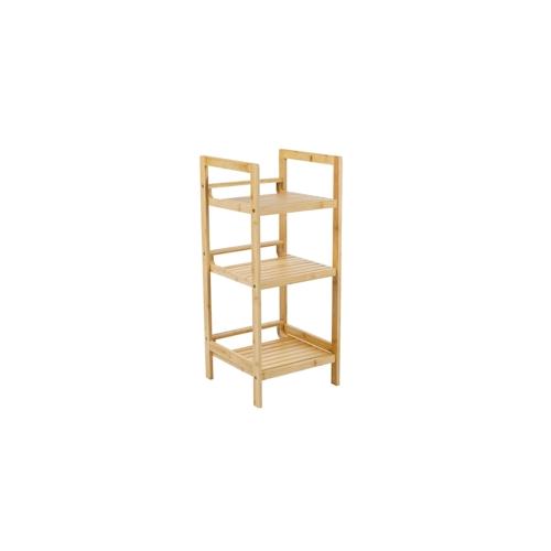 Badregal Bambusregal Standregal Aufbewahrung Badezimmer Handtuchregal Bad Küche