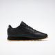 Sneaker REEBOK CLASSIC "Classic Leather" Gr. 41, schwarz (schwarz, gum) Schuhe Sneaker