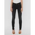 Skinny-fit-Jeans VERO MODA "VMLUX MR SLIM JEANS" Gr. XL, Länge 32, schwarz (black) Damen Jeans 5-Pocket-Jeans Röhrenjeans