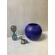 Round blue ball bowl vase by ASA Germany 80/90s vintage