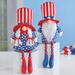 2-Piece Patriotic 4th of July Gnome Sitter Figurines - 10.000 x 10.000 x 4.000