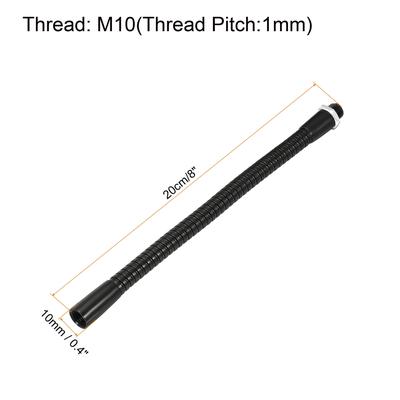 Metal Mic Gooseneck Flexible M10 Hose for Universal Holder, Black