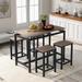 5pcs Industrial Style Kitchen Counter Height Table Set with 4 Stools