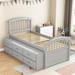Twin Size Platform Storage Bed Solid Wood Bed