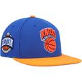 Men's Mitchell & Ness Blue/Orange New York Knicks Hardwood Classics Coast to Fitted Hat