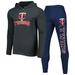 Men's Concepts Sport Heather Navy/Heather Charcoal Minnesota Twins Meter Pullover Hoodie & Joggers Set