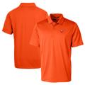 Men's Cutter & Buck Orange Virginia Tech Hokies Team Logo Big Tall Prospect Textured Stretch Polo