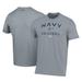 Men's Under Armour Gray Navy Midshipmen Volleyball Arch Over Performance T-Shirt