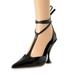 Burberry Shoes | Burberry Women's "Wellton" Black Snake Skin Leather High Heel Pumps Shoes | Color: Black | Size: 9.5