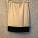 J. Crew Skirts | Jcrew Pencil Skirt Size Zero Colorblock Cream And Black | Color: Black/White | Size: 0