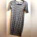 Lularoe Dresses | Lularoe Midi Dress- Comfy | Color: Blue/Cream | Size: Xs