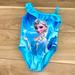 Disney Swim | Euc Disney Girls Frozen Elsa One Piece Swimsuit Size 3-4 Years Asymmetrical | Color: Blue | Size: 3tg