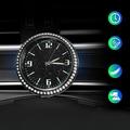 UHUSE 1X Universal Luminous Diamond Quartz Analog Watch Stick On Car Clock Accessories