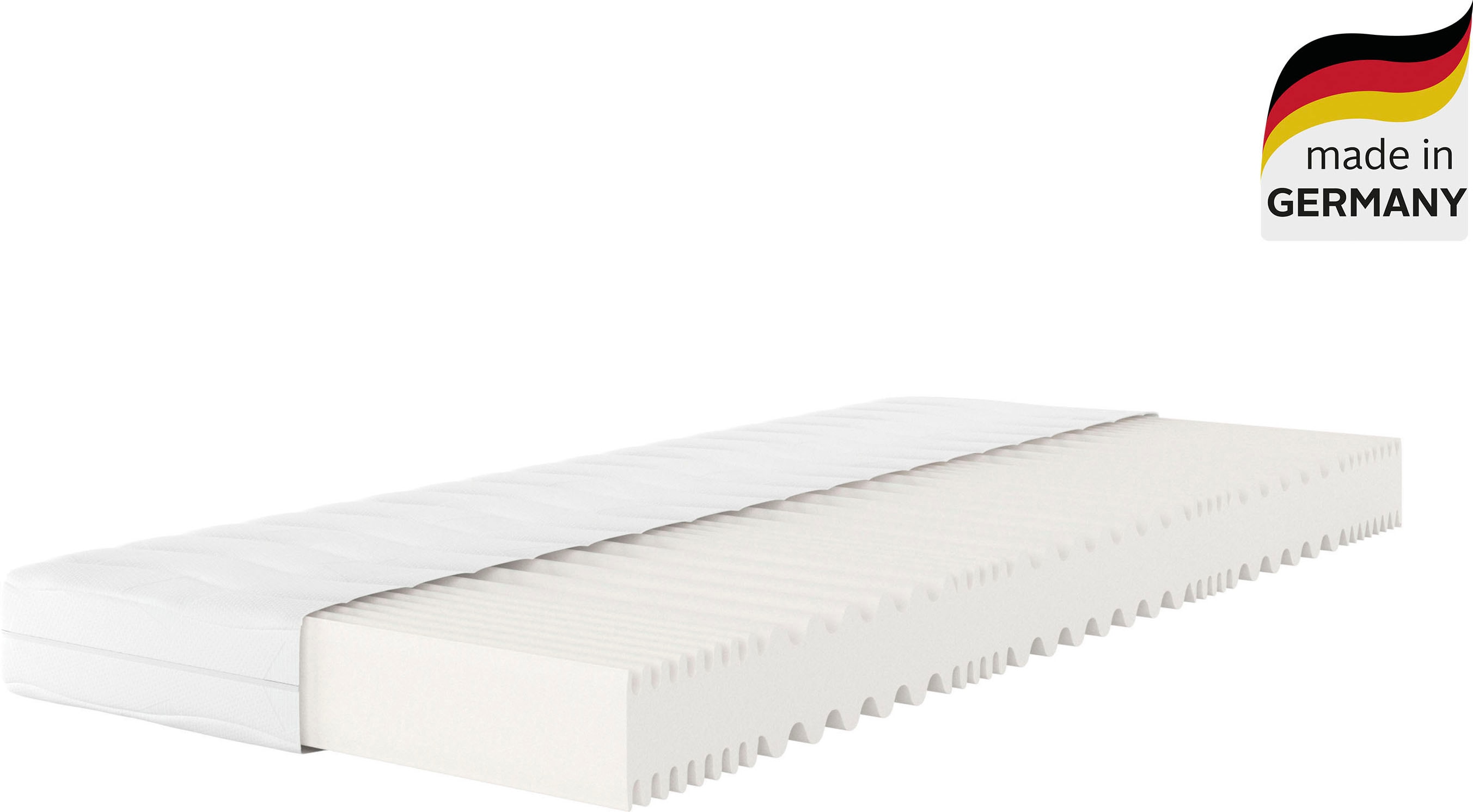 Komfortschaummatratze ÄLGDRÖM "Essentials, 7-Zonen Matratze 90x200, 140x200 cm & weitere Größen", weiß, B:180cm H:16cm L:200cm, Bezug: 100% Polyester. Bezug (oben): 100% Polyester. Bezug (unten): 100% Polypropylen, Matratzen, Matratzen, ergonomisch,...