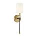Savoy House 9-1888-1-143 Tivoli 1 Light Wall Sconce in Matte Black with Warm Brass Accents (5 W x 19 H)