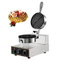 VBENLEM Waffeleisen 1100 W, Waffelautomat aus Edelstahl, 50 bis 300 °C, antihaftbeschichtet, Einzelkopf-Waffelmaschine