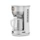 MUSE Kaffeeautomat MS-220 W | mit Glaskanne, analoge Anzeige für Warmhaltung, 10 Tassen Fassungsvermögen, matt, weiß