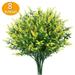 WANYNG ornament Desktop decorations 8 Bundles Artificial Lavender Flower Outdoor Flowers for Decoration UV Resistant Artificial flowers Yellow