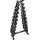 EXTREME FITNESS Dumbbell Hex Rubber Weights Storage Rack Dumbbells Gym Sets (110)