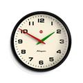 NEWGATE® Superstore Wall Clock - Oversized wall clock - living room clock - Office clock - Round clock - Convex Glass - Designer clock - Retro Clock - Arabic Numerals (Black)