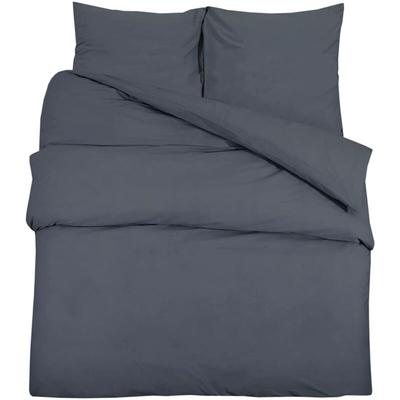 Vidaxl - Bettwäsche-Set Anthrazit 200x220 cm Leichte Mikrofaser Image