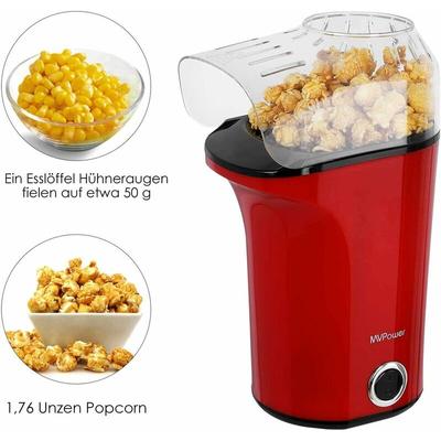 Popcorn Maschine Popcorn für Zuhause ohne Fett Kapazität 120g Porcornmaschine DE - Homfa